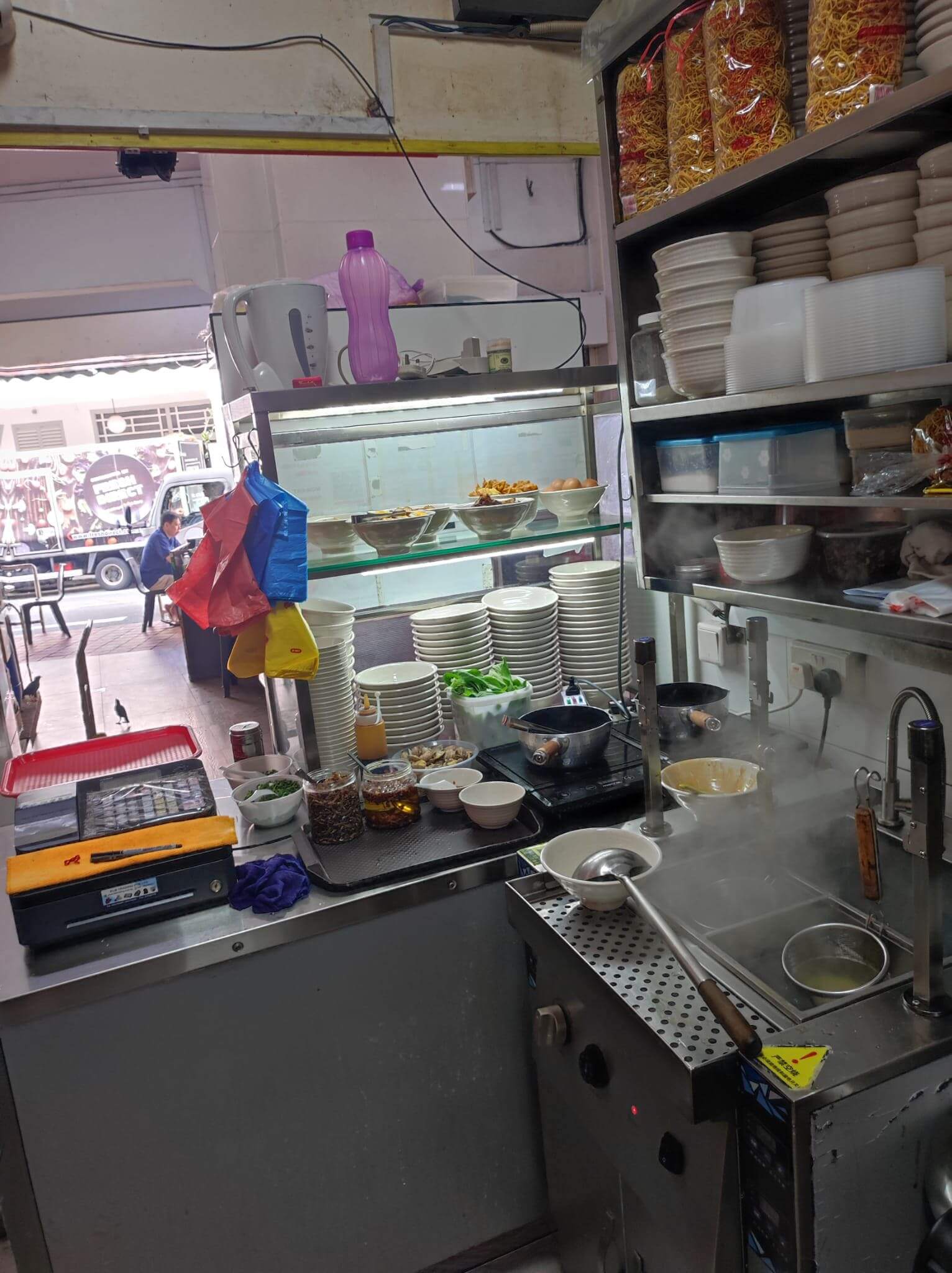 Rare central area food stall