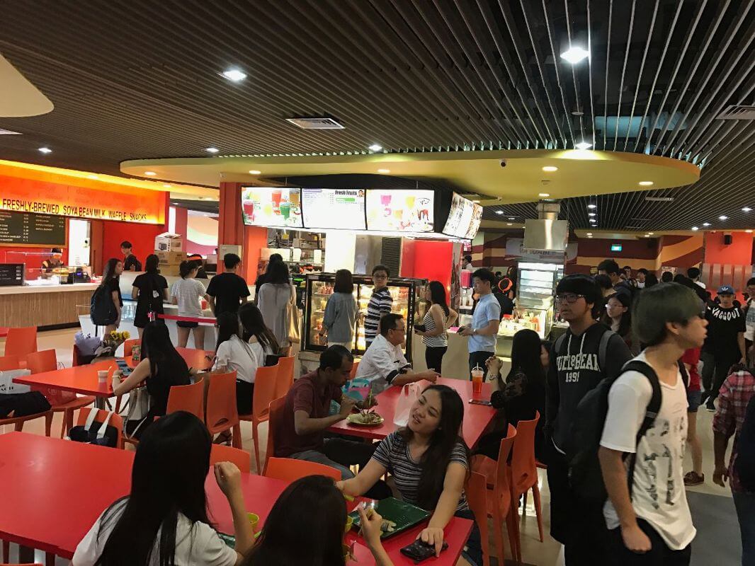 Ngee Ann Poly main entrance front food court stall for lease