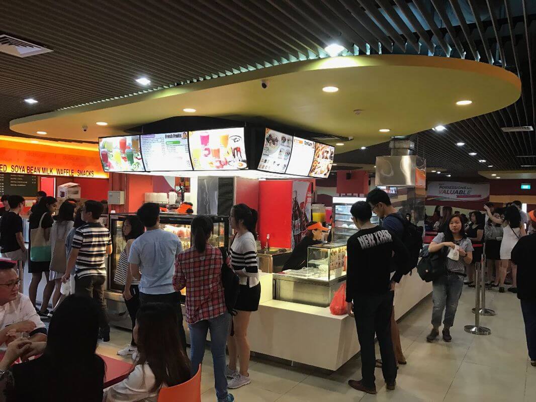 Ngee Ann Poly main entrance front food court stall for lease